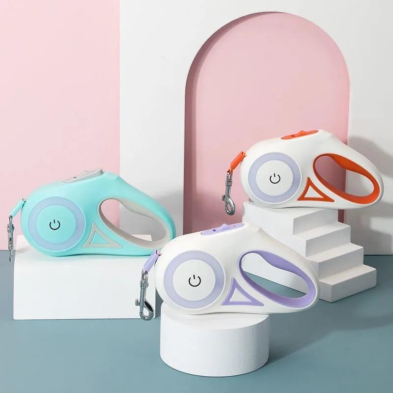 Guinzaglio Automatico Retrattile con Illuminazione per Cani