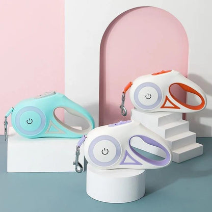 Guinzaglio Automatico Retrattile con Illuminazione per Cani