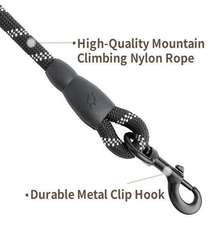 Guinzaglio da 5 Piedi con Maniglia Imbottita e Fili Riflettenti